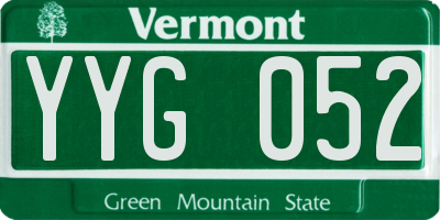 VT license plate YYG052