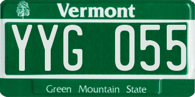 VT license plate YYG055