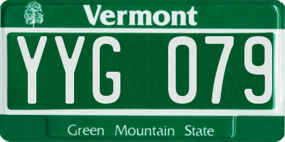 VT license plate YYG079