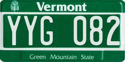 VT license plate YYG082