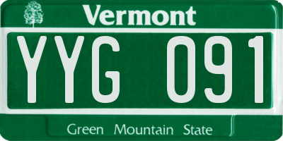 VT license plate YYG091