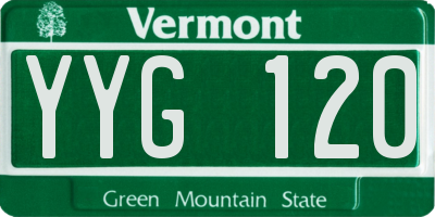 VT license plate YYG120