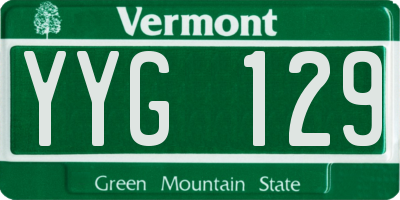 VT license plate YYG129
