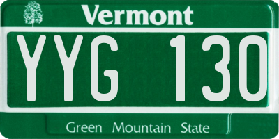 VT license plate YYG130