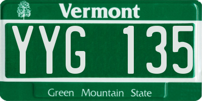 VT license plate YYG135