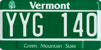 VT license plate YYG140