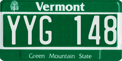 VT license plate YYG148