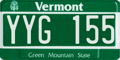 VT license plate YYG155
