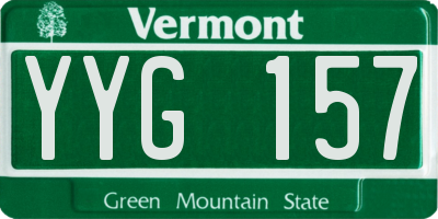 VT license plate YYG157