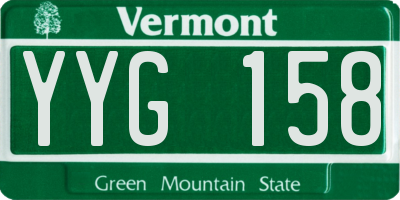 VT license plate YYG158