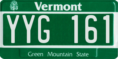 VT license plate YYG161