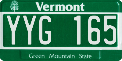VT license plate YYG165