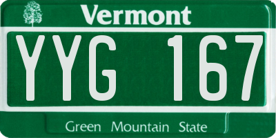 VT license plate YYG167