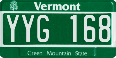 VT license plate YYG168