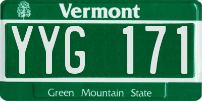 VT license plate YYG171