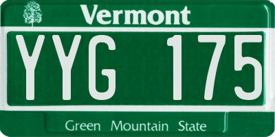 VT license plate YYG175