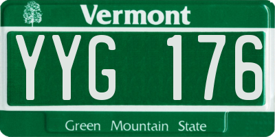 VT license plate YYG176