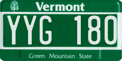 VT license plate YYG180