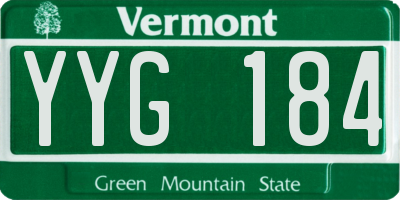 VT license plate YYG184