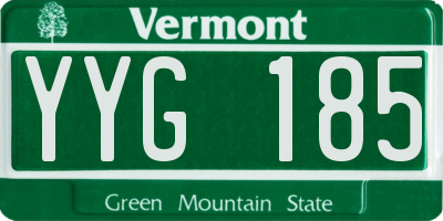 VT license plate YYG185
