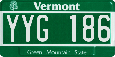VT license plate YYG186