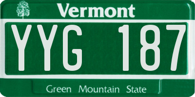 VT license plate YYG187
