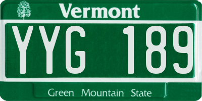 VT license plate YYG189