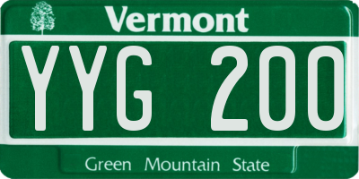 VT license plate YYG200