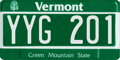VT license plate YYG201