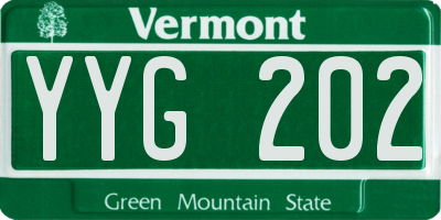 VT license plate YYG202