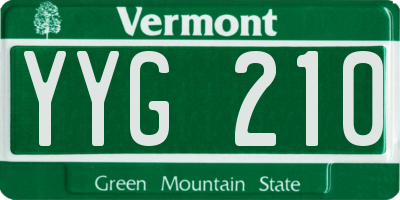 VT license plate YYG210