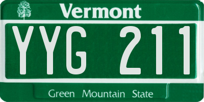 VT license plate YYG211