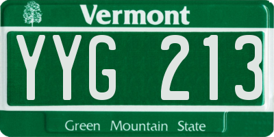 VT license plate YYG213