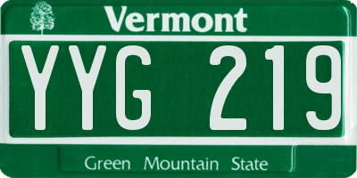 VT license plate YYG219