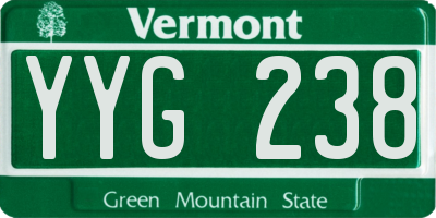 VT license plate YYG238