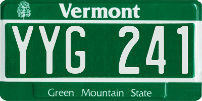 VT license plate YYG241