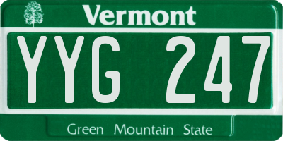 VT license plate YYG247