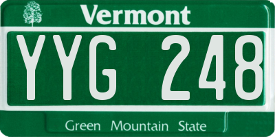 VT license plate YYG248