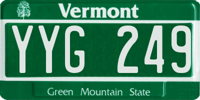 VT license plate YYG249