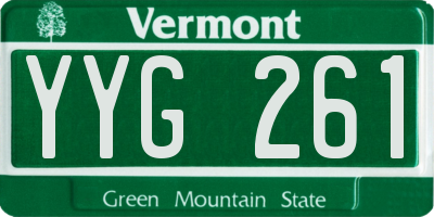 VT license plate YYG261