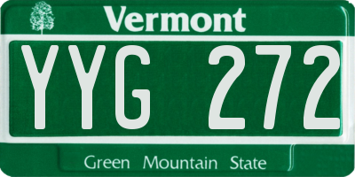 VT license plate YYG272