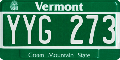 VT license plate YYG273