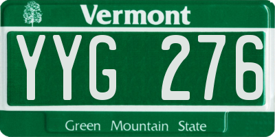 VT license plate YYG276