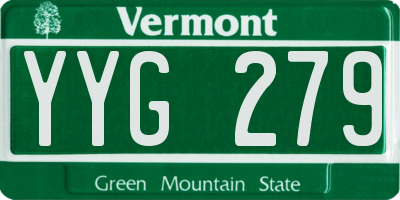 VT license plate YYG279
