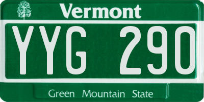 VT license plate YYG290