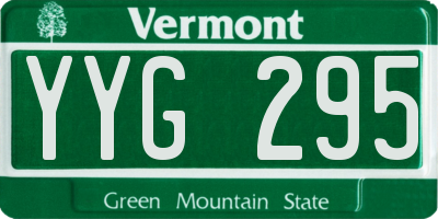 VT license plate YYG295