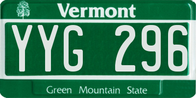 VT license plate YYG296