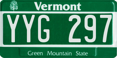 VT license plate YYG297