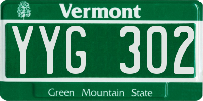 VT license plate YYG302