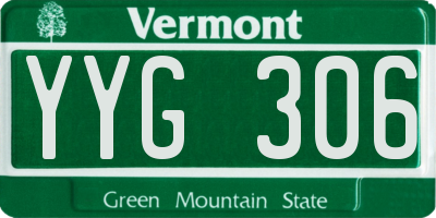 VT license plate YYG306